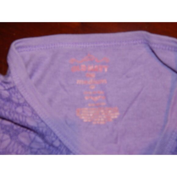 OLD NAVY girls medium purple peace sign printed graphic long sleeve shirt - Picture 2 of 4